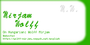 mirjam wolff business card
